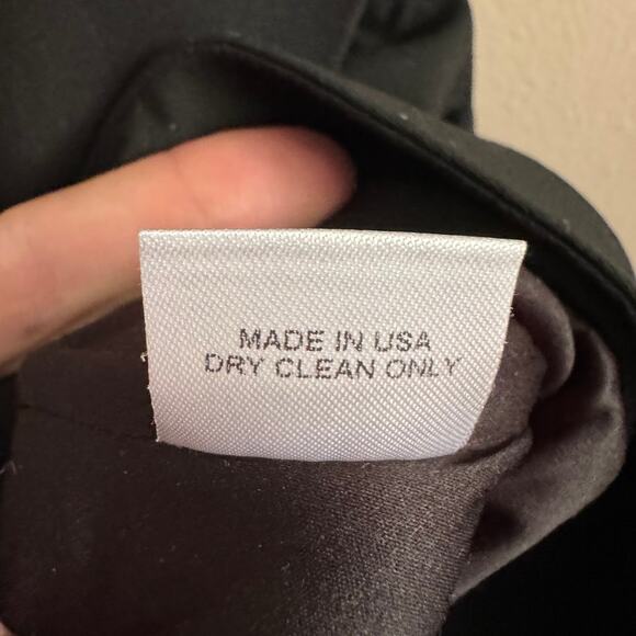 Michelle Mason Black One Shoulder Asymmetric Crepe Top Size 4 $450 - Picture 5 of 6